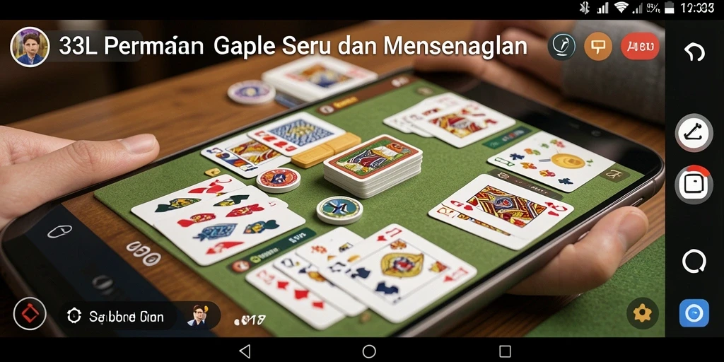 Screenshot game 33L menunjukkan momen menegangkan saat bermain Gaple.