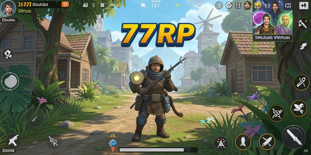 Screenshot gameplay 77RP menampilkan aksi seru dalam simulasi kehidupan.