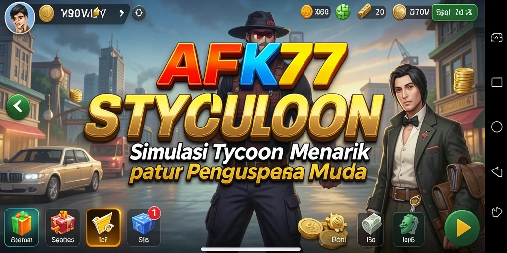Gameplay AFK77 yang seru dan mendidik dalam dunia Tycoon.