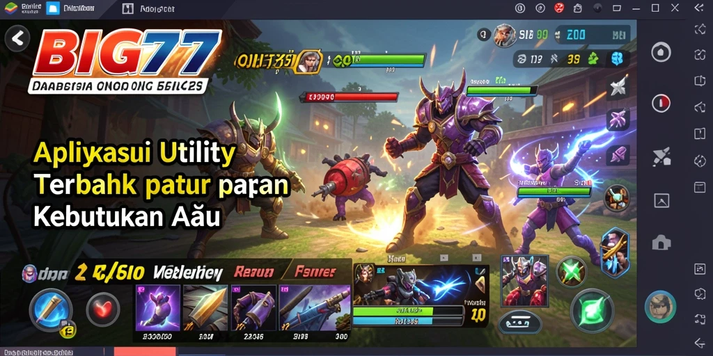 Tampilan antarmuka utama BIG77 yang memudahkan pengguna.