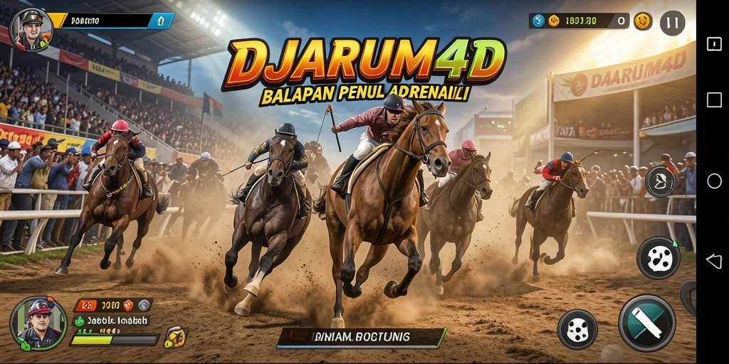 Tampilan gameplay balapan penuh aksi di DJARUM4D.