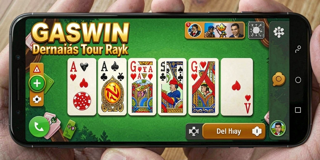 Screenshot GASWIN menampilkan gameplay Domino yang seru dan interaktif.