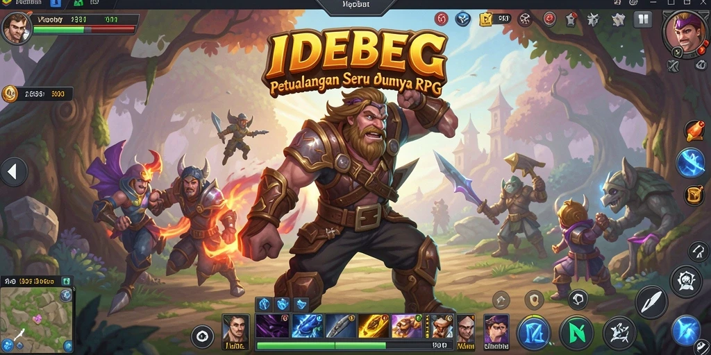 Screenshot gameplay IDEBET menunjukkan petualangan seru di dunia RPG.
