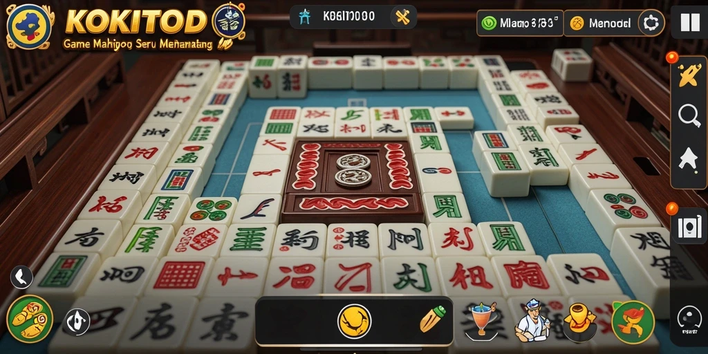 Tangkapan layar gameplay KOKITOTO yang menampilkan aksi Mahjong seru.