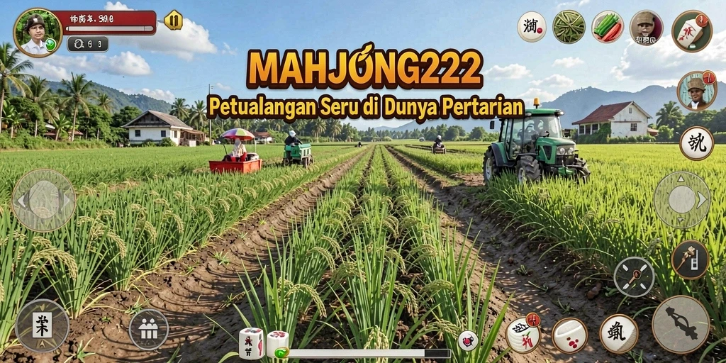 Tampilan gameplay seru di dunia pertanian MAHJONG222.