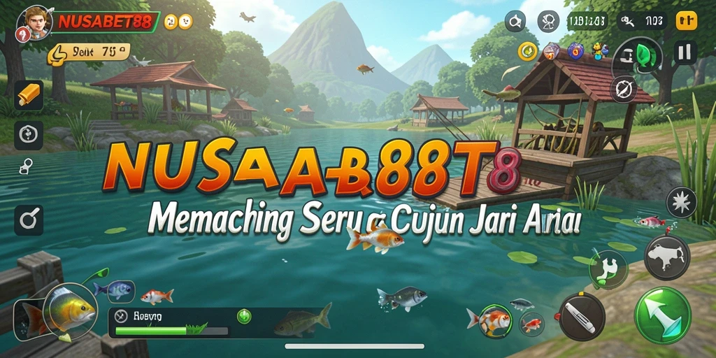 Tampilan gameplay NUSABET88 yang menegangkan saat menangkap ikan.