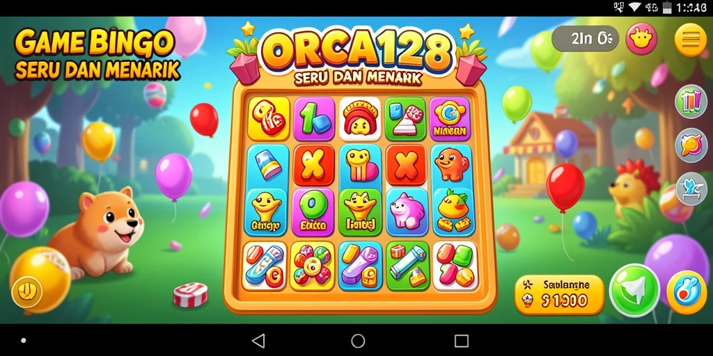 Tampilan menarik dari gameplay Bingo di ORCA128.