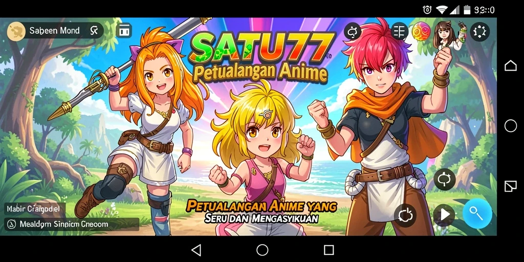 Tampilan menakjubkan dari karakter anime dalam SATU77.