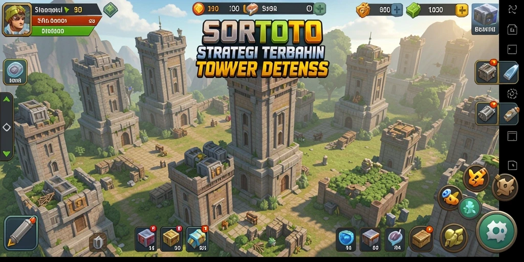 Screenshot SORTOTO menampilkan aksi seru dalam strategi Tower Defense.